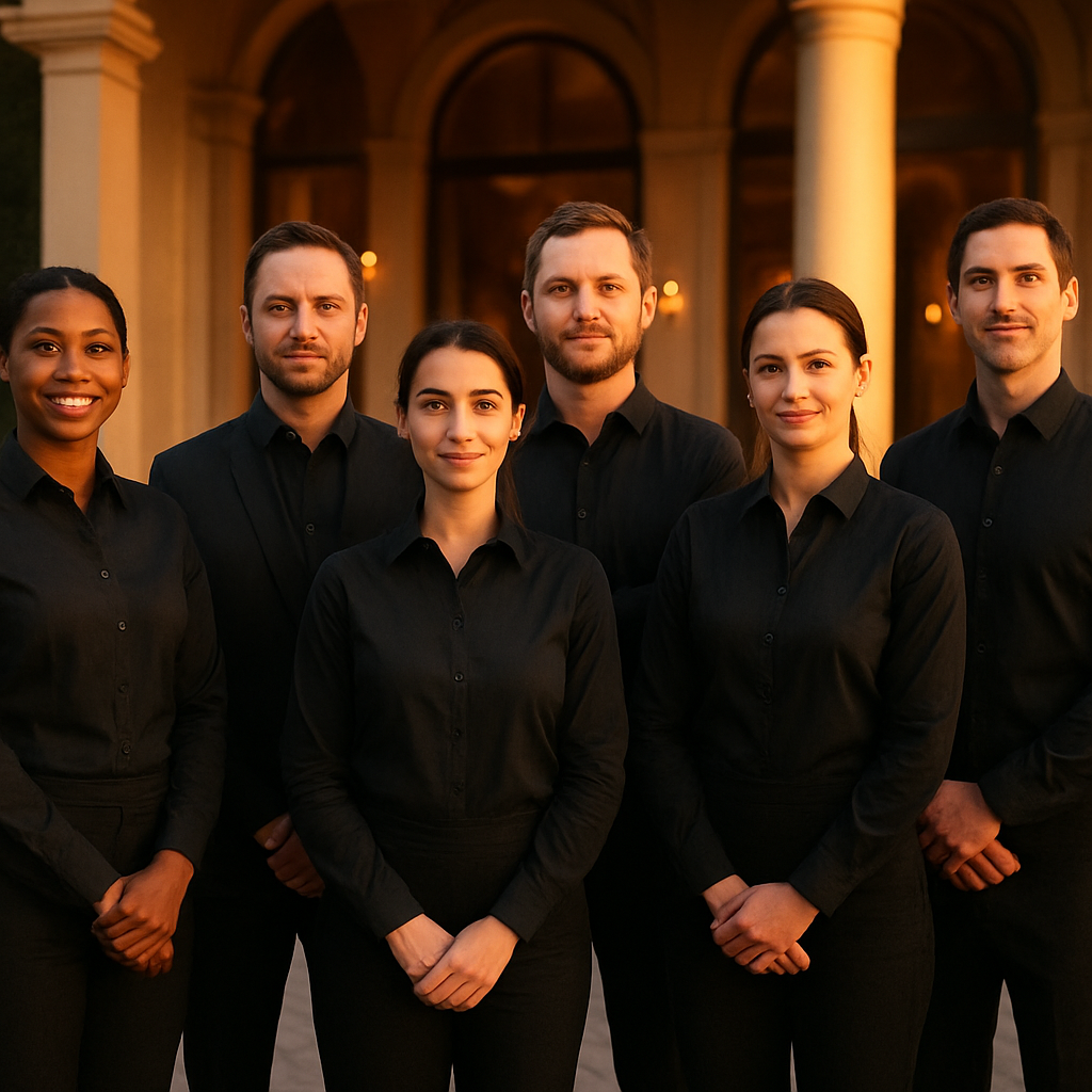 Equipo profesional de Hospes preparado para un evento